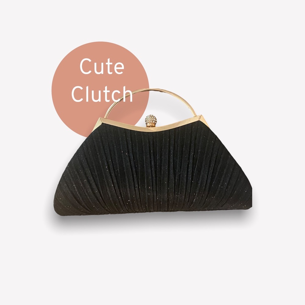 Cute black evening clutch